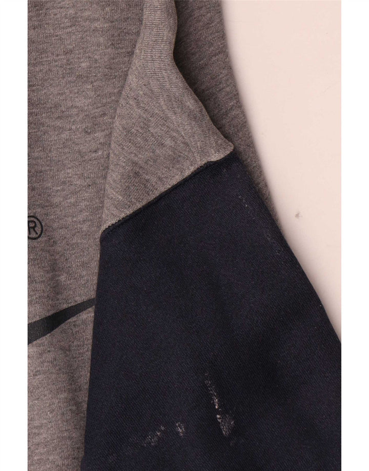 Nike Sweat-shirt graphique en coton color block gris moyen pour homme