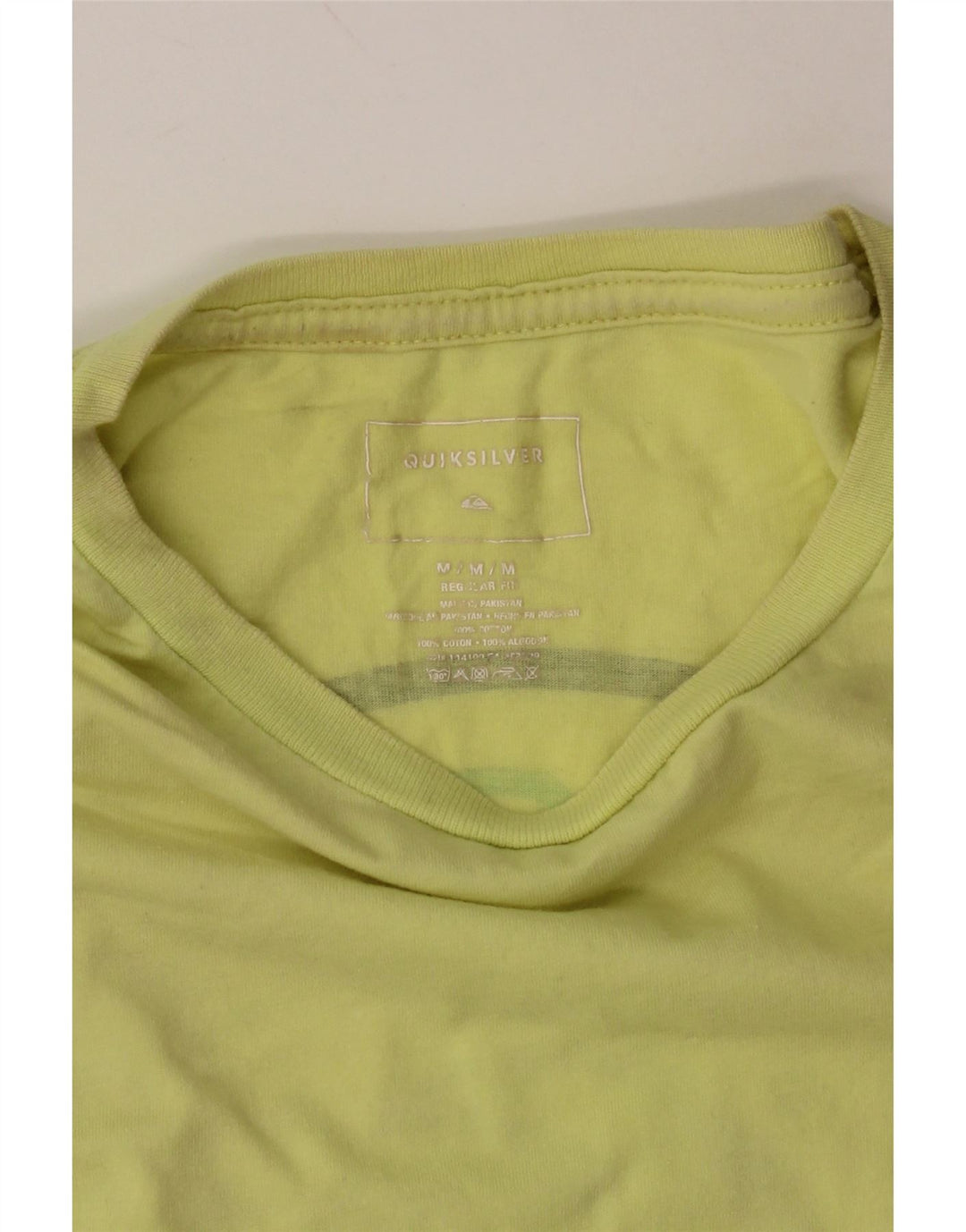 QUIKSILVER T-Shirt Graphique Coupe Regular Homme Jaune Moyen Coton