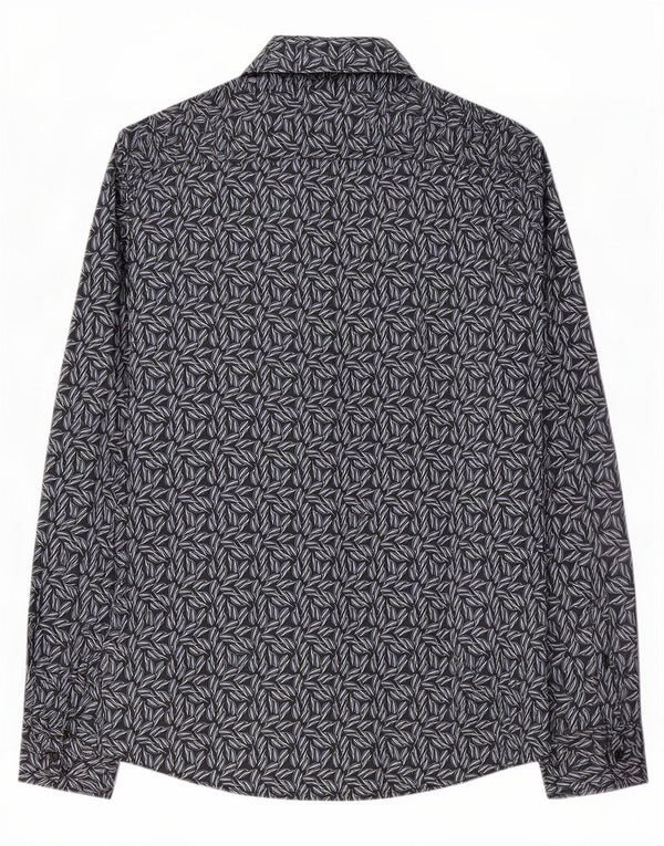 Michael Kors Chemise cintrée pour homme 2XL en coton floral bleu marine