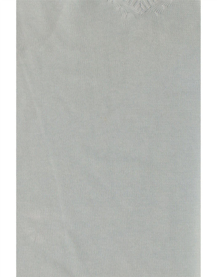 Zara Pull col V pour homme en coton bleu Taille L
