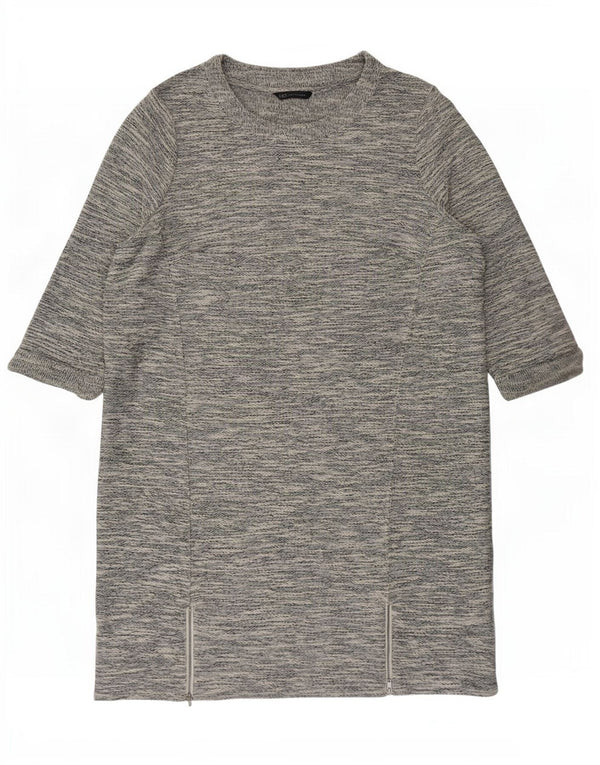 Marks & Spencer Robe droite à manches 3/4 pour femme UK 20 2XL Gris moucheté