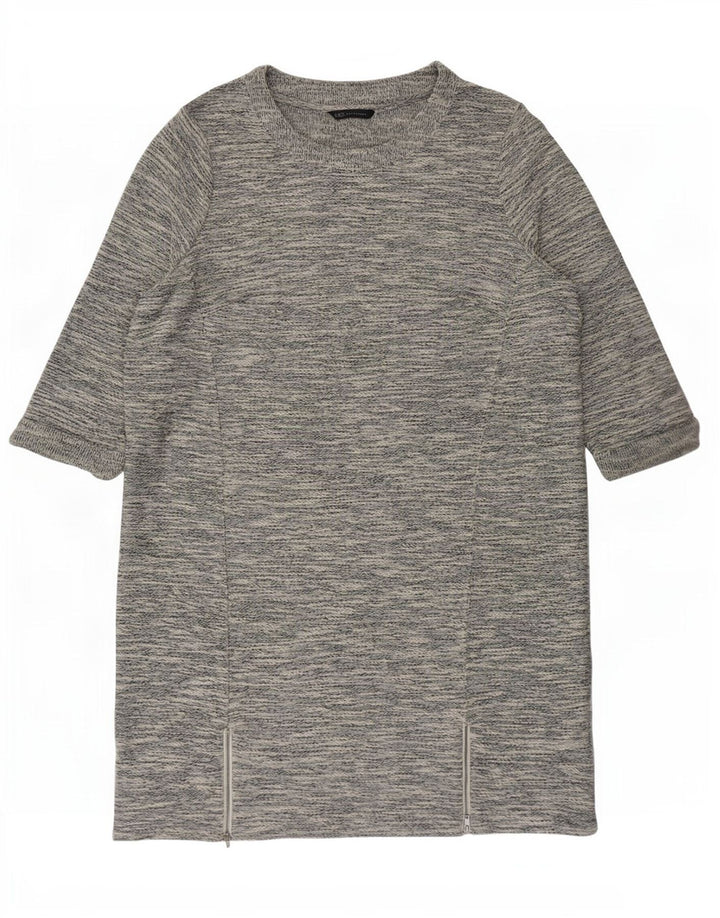 Marks & Spencer Robe droite à manches 3/4 pour femme UK 20 2XL Gris moucheté