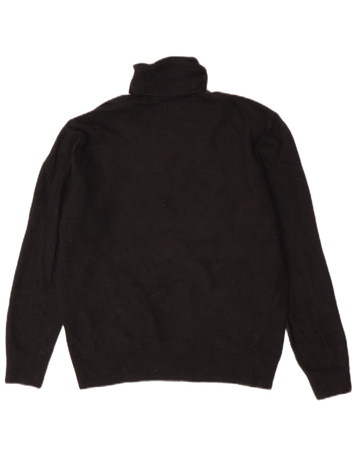 Zara Pull col roulé pour femme UK 14 Laine noire moyenne