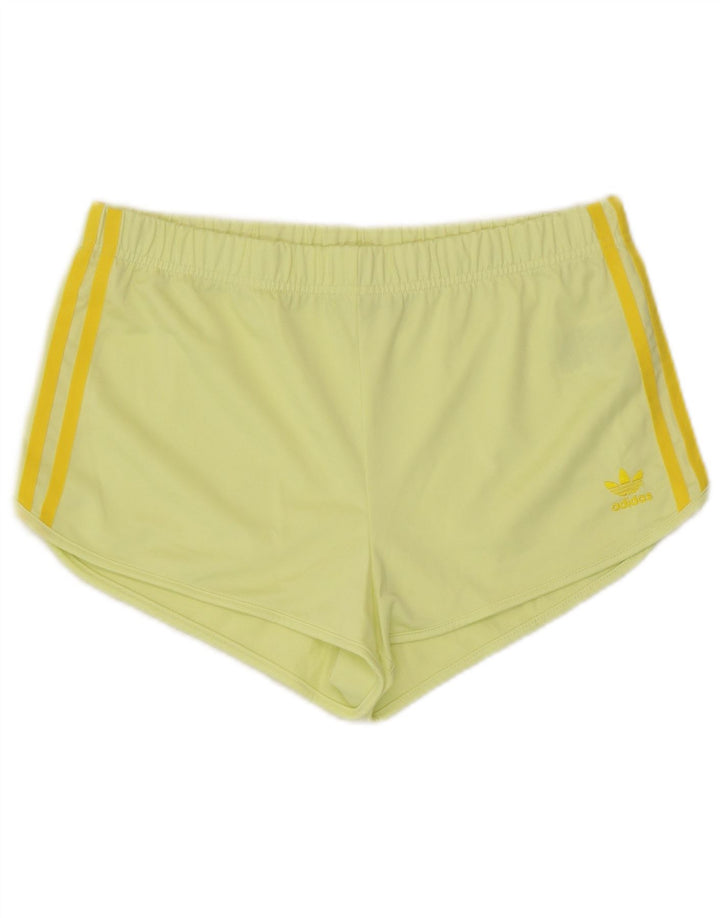 Adidas Short de sport pour femme UK 12 Polyester jaune moyen