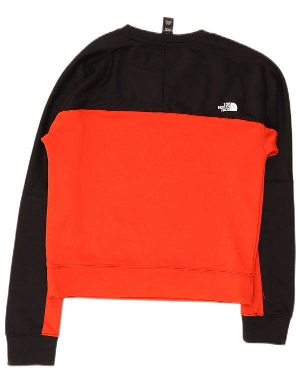 The North Face Womens Crop Sweatshirt Jumper UK 6 XS Noir Colorblock