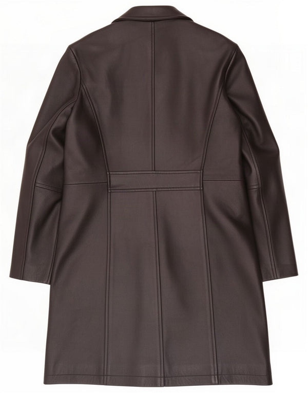 Sardar Manteau en cuir pour femme UK 12 Medium Noir