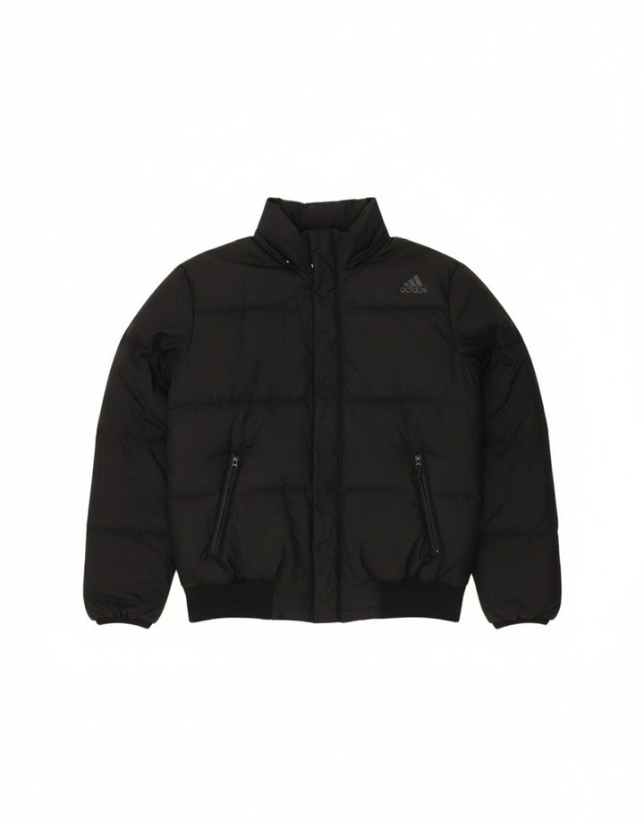 ADIDAS Mens Padded Jacket UK 38/40 Medium Black Polyester Vintage Adidas and Second-Hand Adidas from Messina Hembry 