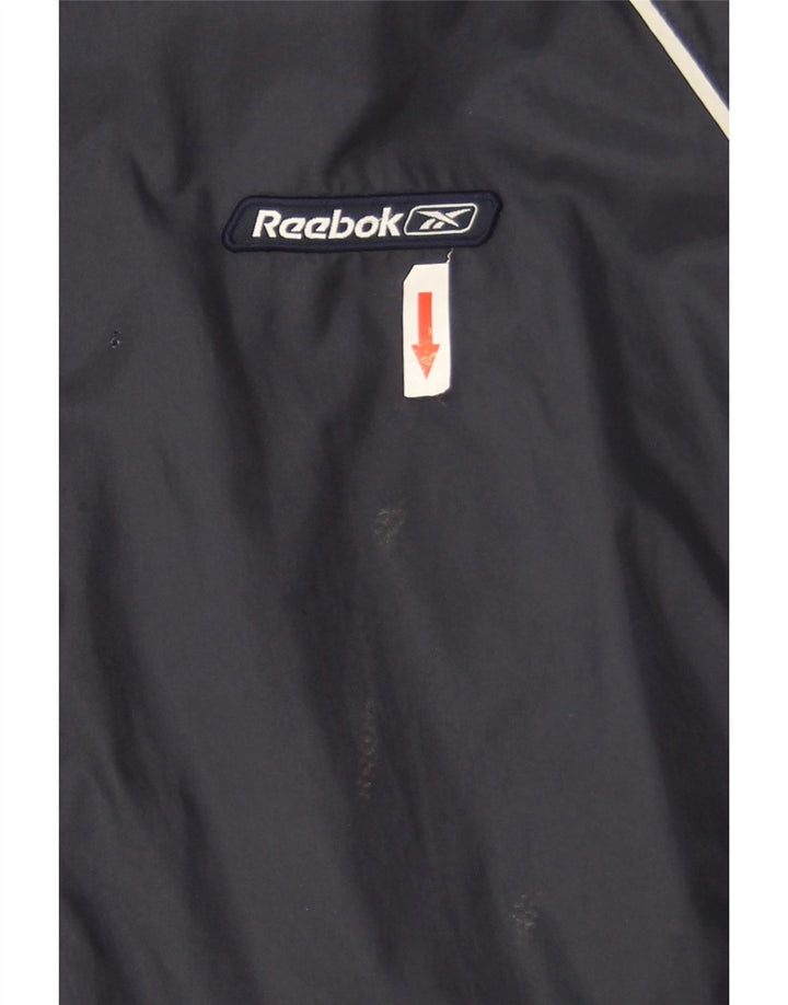 Reebok Veste de pluie pour homme UK 40 Large Bleu marine Nylon