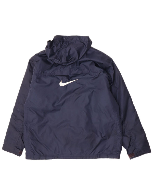 Nike Veste coupe-vent à capuche graphique pour garçon 12-13 ans Bleu marine Taille L