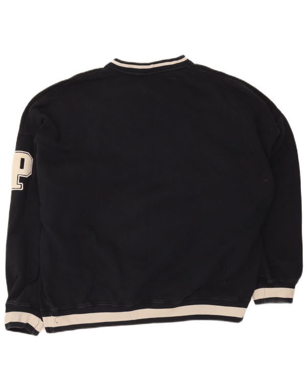 Pull & Bear Pasadena Sweatshirt Jumper Large Bleu Marine Colorblock