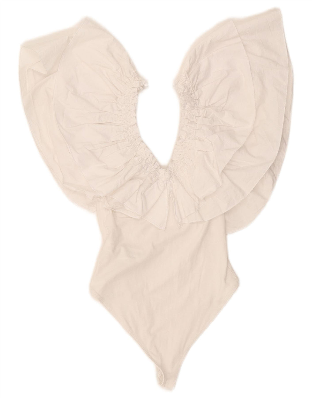 Zara Body à épaules dénudées pour femme UK 8 petit coton blanc