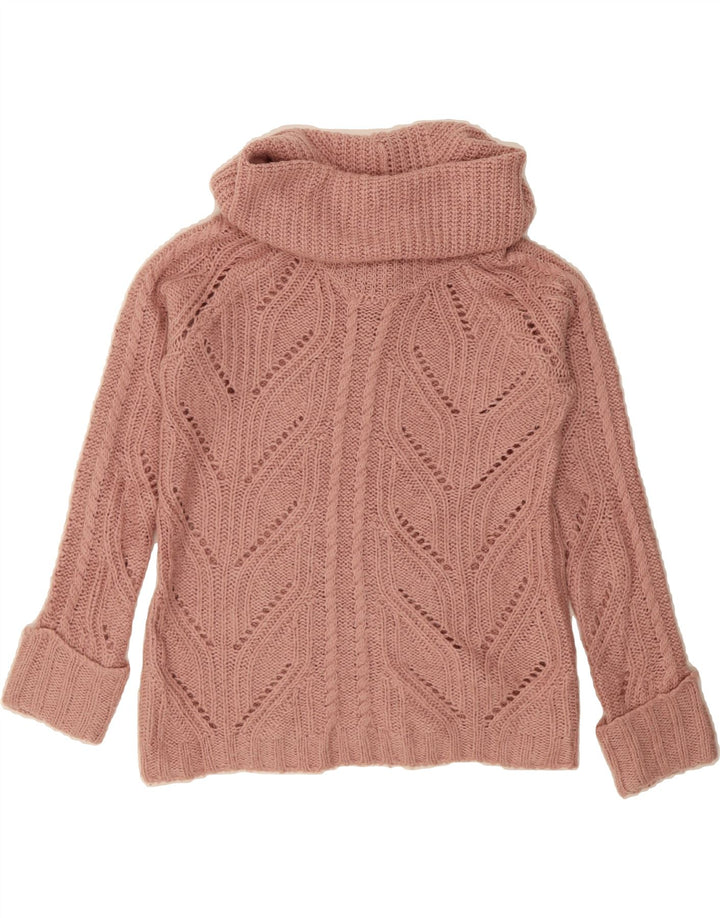 OASIS Womens Roll Neck Jumper Sweater UK 10 Small Pink Polyacrylic Vintage Oasis and Second-Hand Oasis from Messina Hembry 