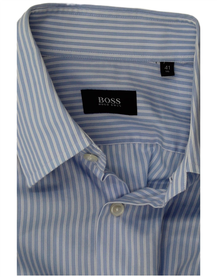 Hugo Boss Chemise Homme Taille 41 16 Grande Rayure Bleue