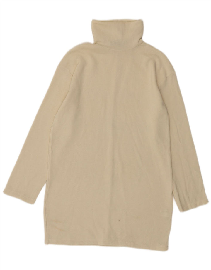 Zara Femme Robe Pull UK 10 Petit Beige Polyester