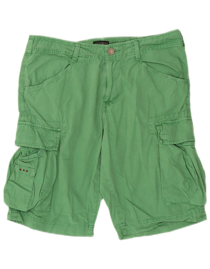 Napapijri Short Cargo W33 Homme Vert Moyen Coton
