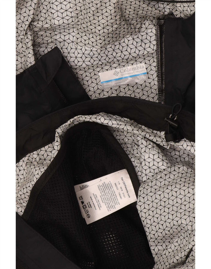 Columbia Veste de pluie à capuche pour homme UK 38 Medium Noir Nylon