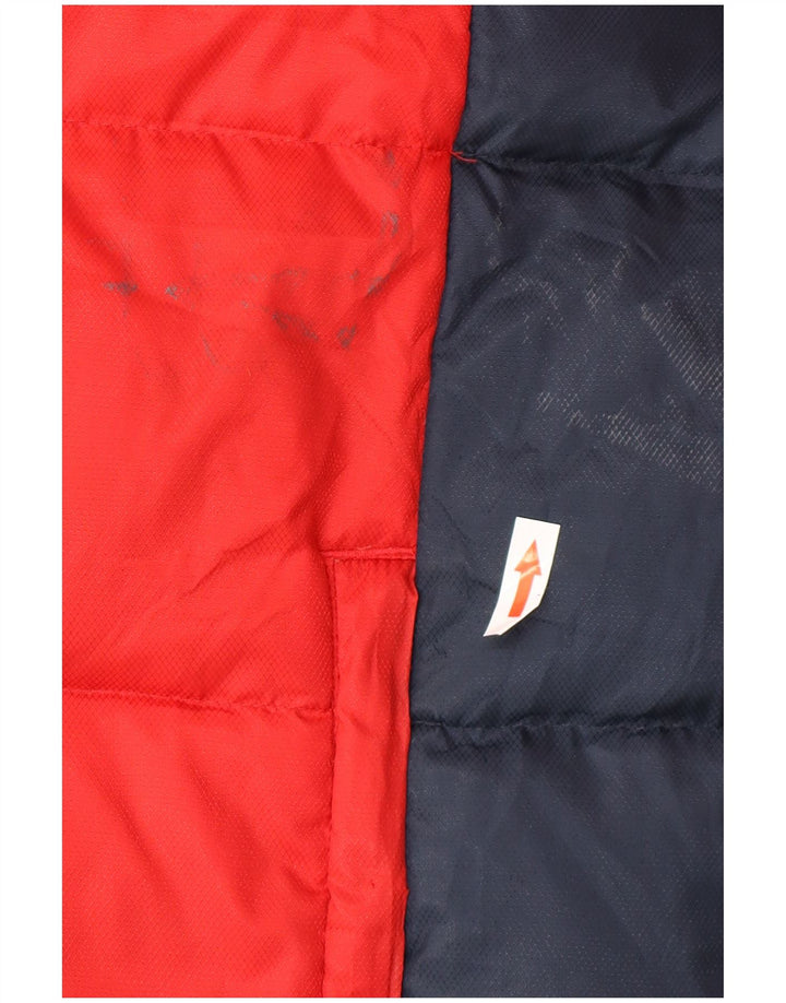 Adidas Veste matelassée pour homme UK 38 Rouge moyen Polyester colour block