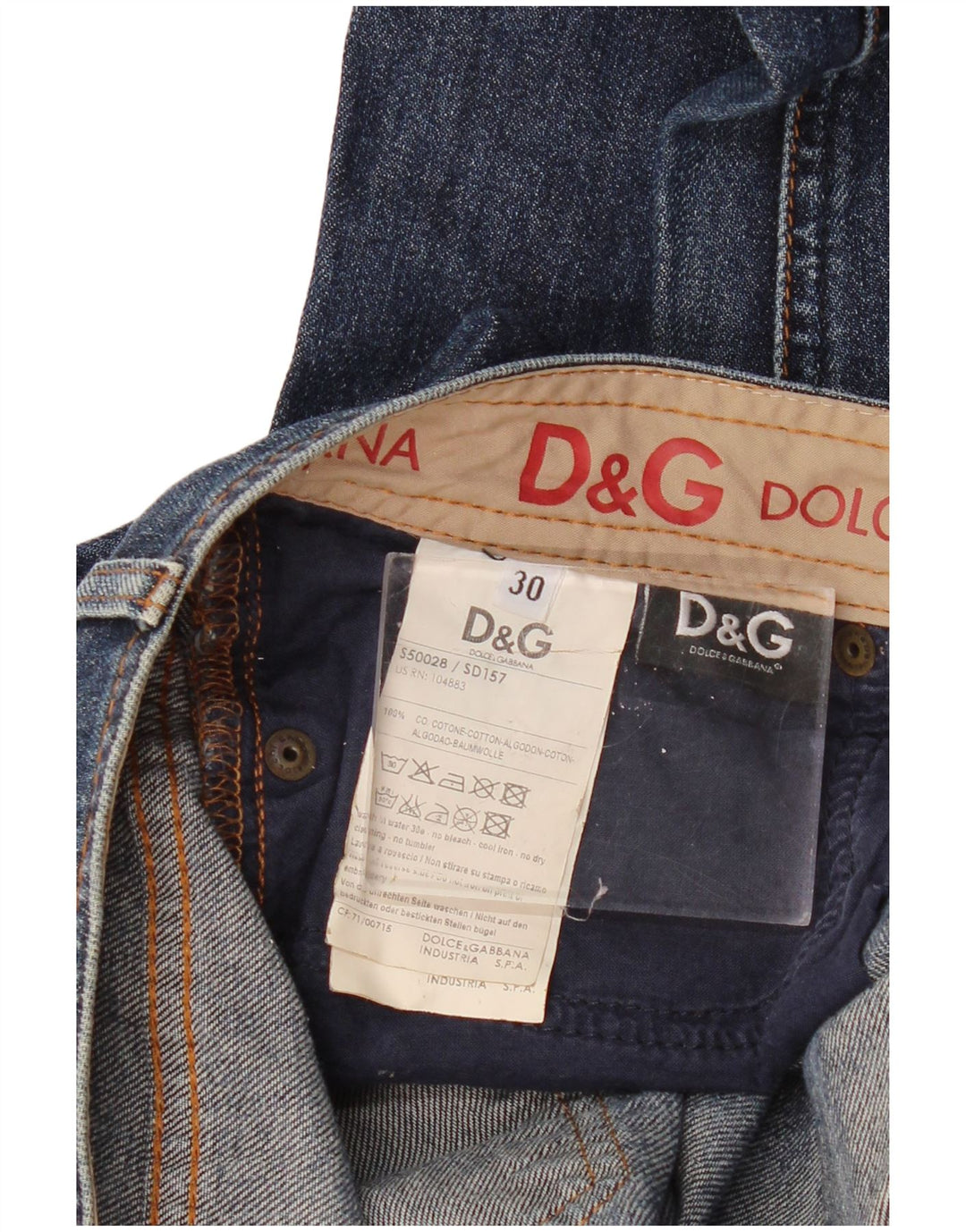 DOLCE & GABBANA Jean bootcut taille basse coupe ajustée pour femme W34 L30 Bleu