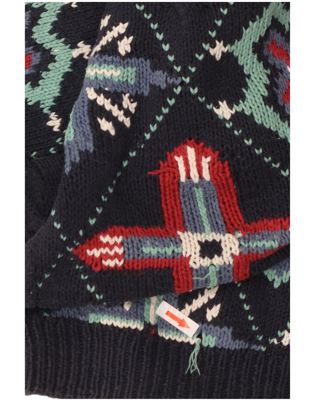 S.Moritz Pull col V pour femme UK 16 Large Bleu marine Coton