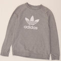 Adidas Sweat-shirt graphique pour homme en coton gris moyen