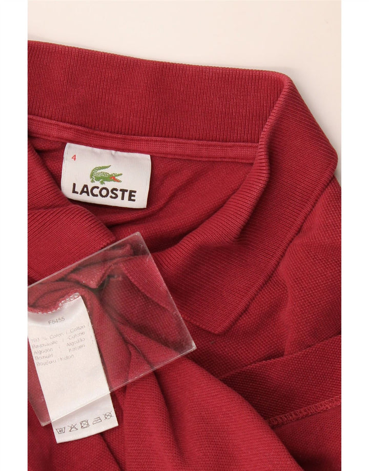 LACOSTE Polo Homme Taille 4 Coton Bordeaux Moyen