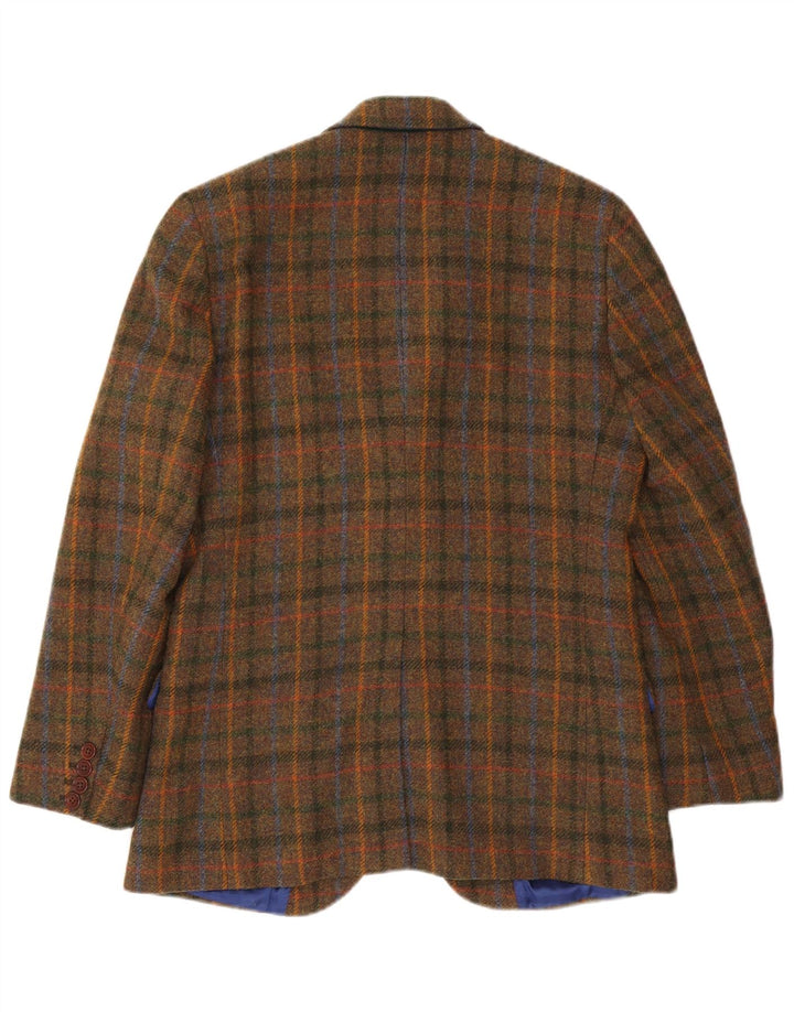 Crew Clothing Veste blazer à 2 boutons pour homme UK 38 en laine à carreaux marron moyen