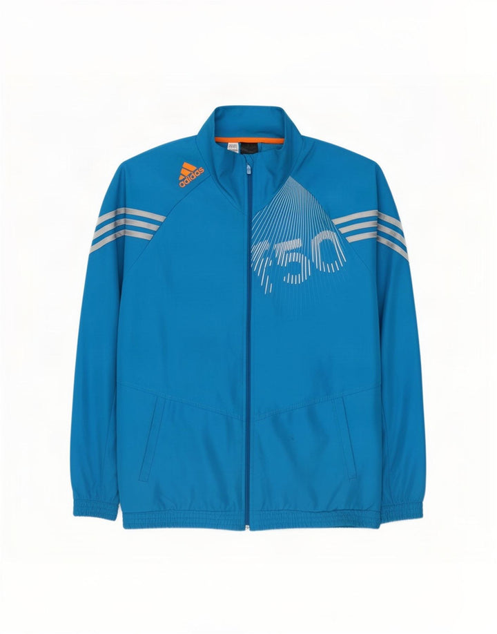 Adidas Veste de survêtement graphique pour homme Bleu moyen Polyester
