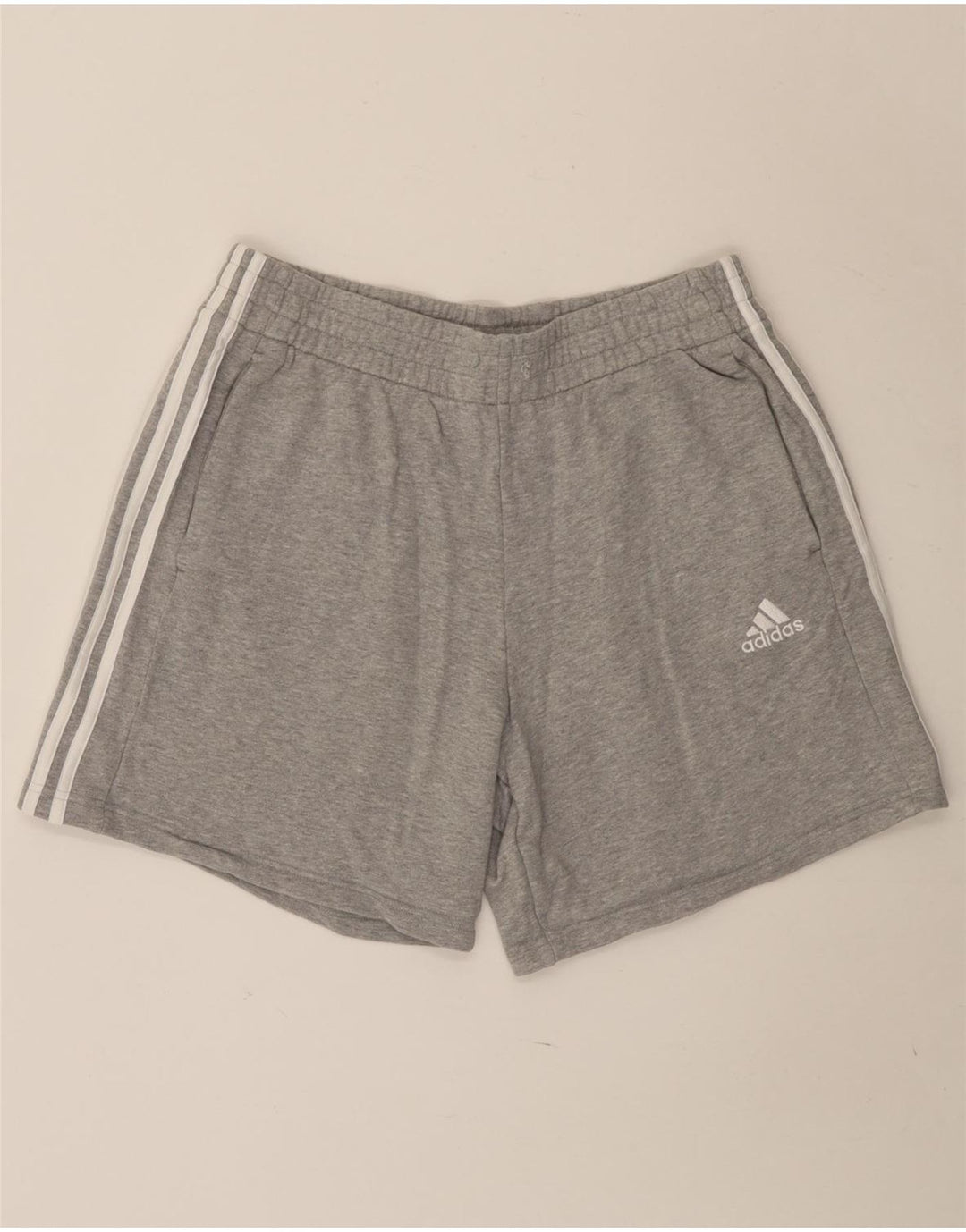 Adidas Short de sport pour homme Grand coton moucheté gris