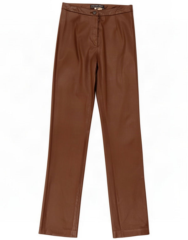 Pantalon décontracté slim avec ceinture en coton pour femme IT 42 Medium W26 L32 Acrylique marron