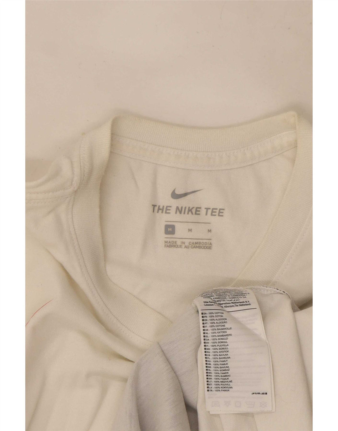 Nike T-shirt graphique en coton color block blanc moyen pour homme