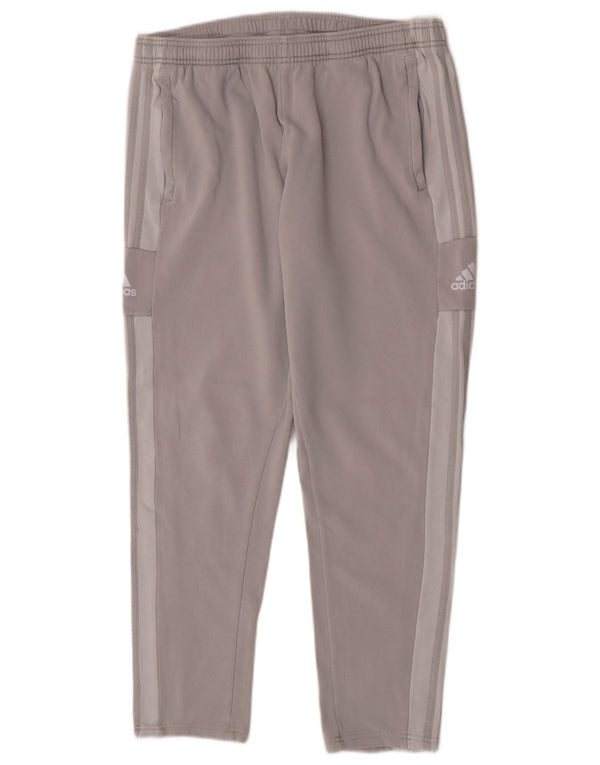 Adidas Pantalon de survêtement pour femme UK 18 XL Gris Colorblock Coton