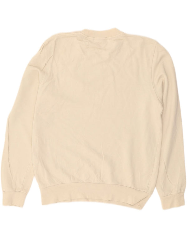 Lacoste Mens Graphic Classic Fit Sweatshirt Jumper Taille 4 Beige Moyen
