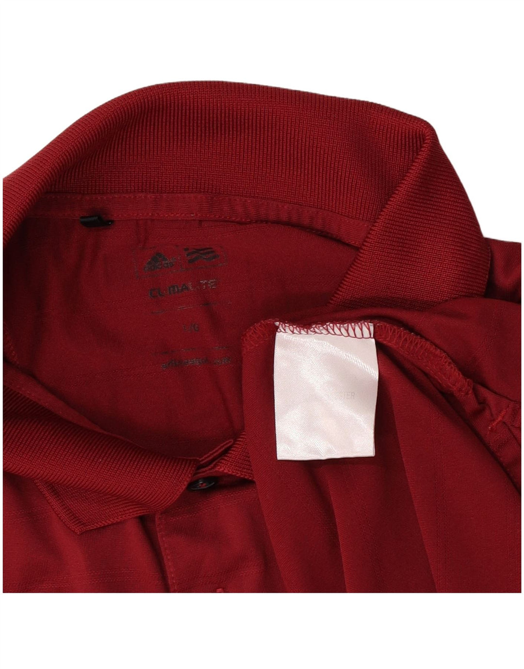 Adidas Hommes Climalite Polo Grand Bordeaux Rayé Polyester