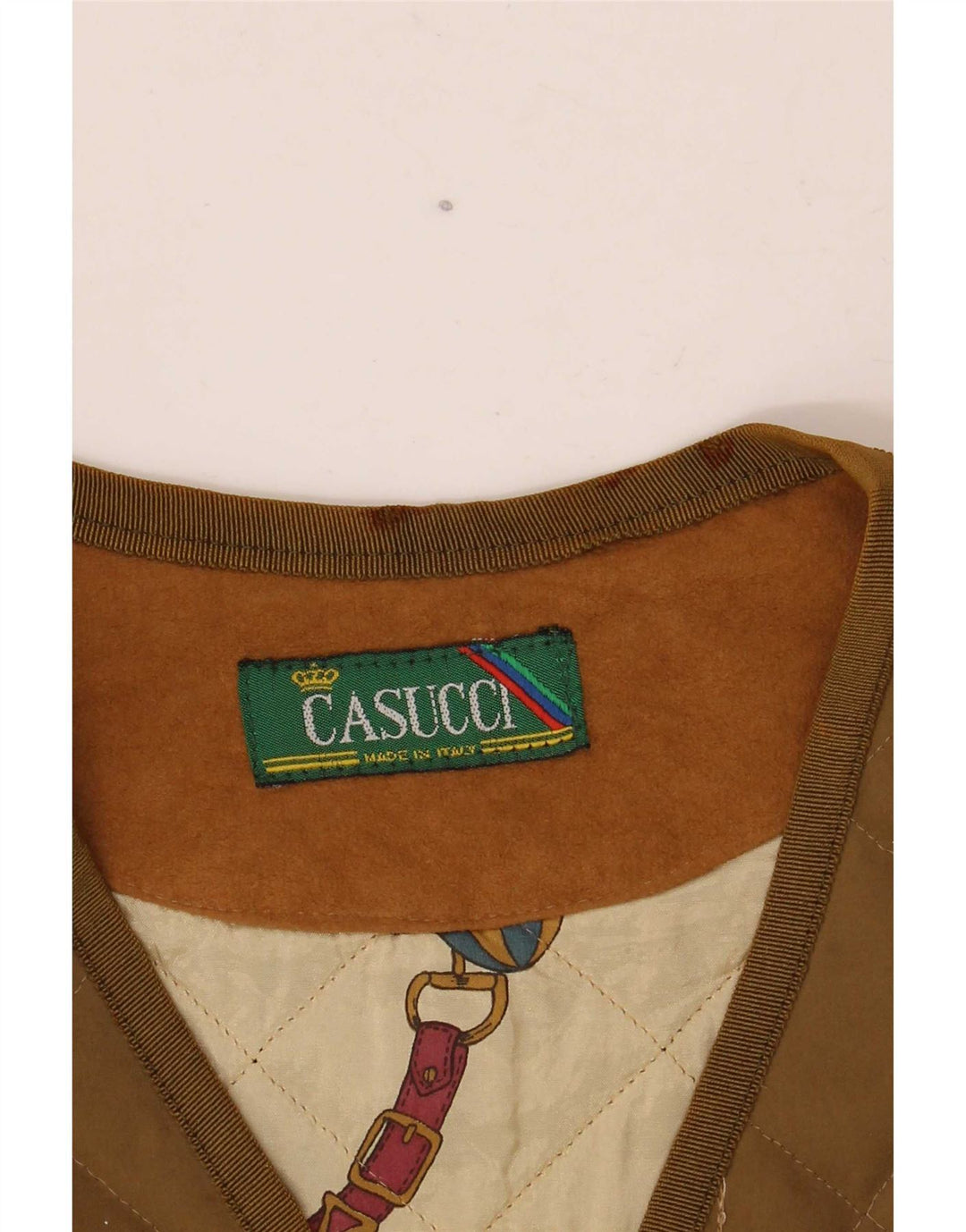 Casucci Gilet matelassé pour homme UK 36 Petit Kaki Polyester