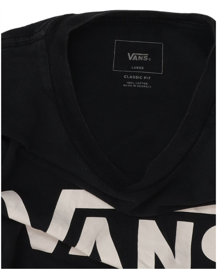 VANS T-shirt graphique coupe classique pour hommes, grand, bleu marine, en coton