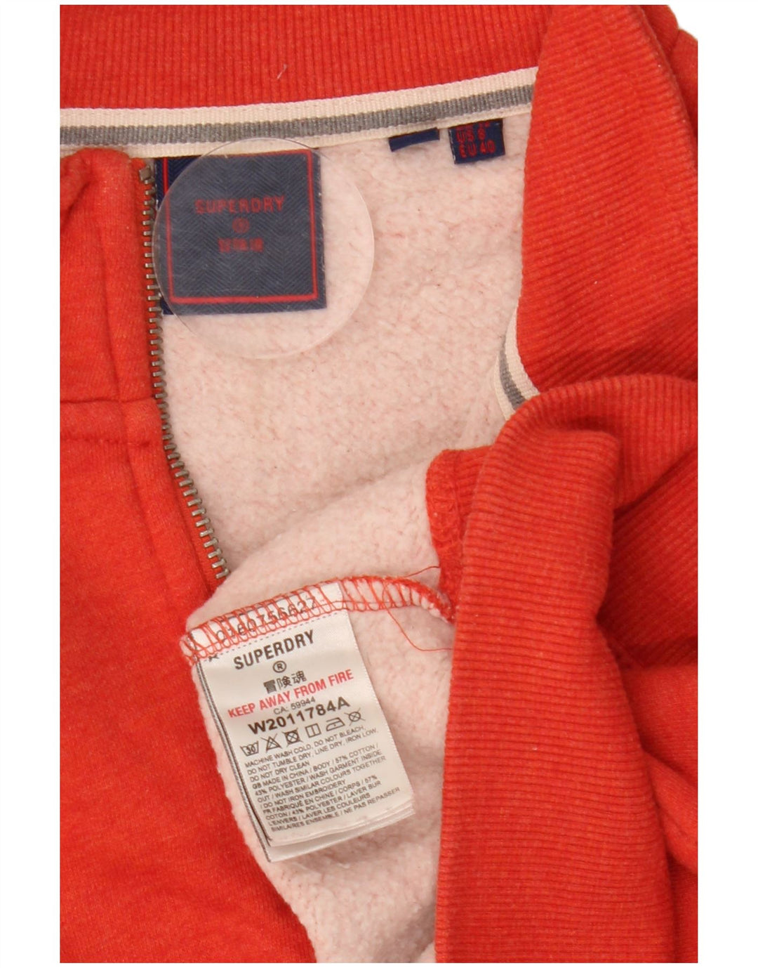 SUPERDRY Sweat-shirt court surdimensionné pour femme UK 12 Rouge moyen