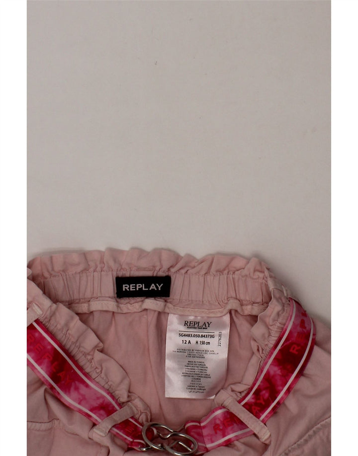 REPLAY Girls Cargo Skirt 11-12 Years W24  Pink Cotton Vintage Replay and Second-Hand Replay from Messina Hembry 