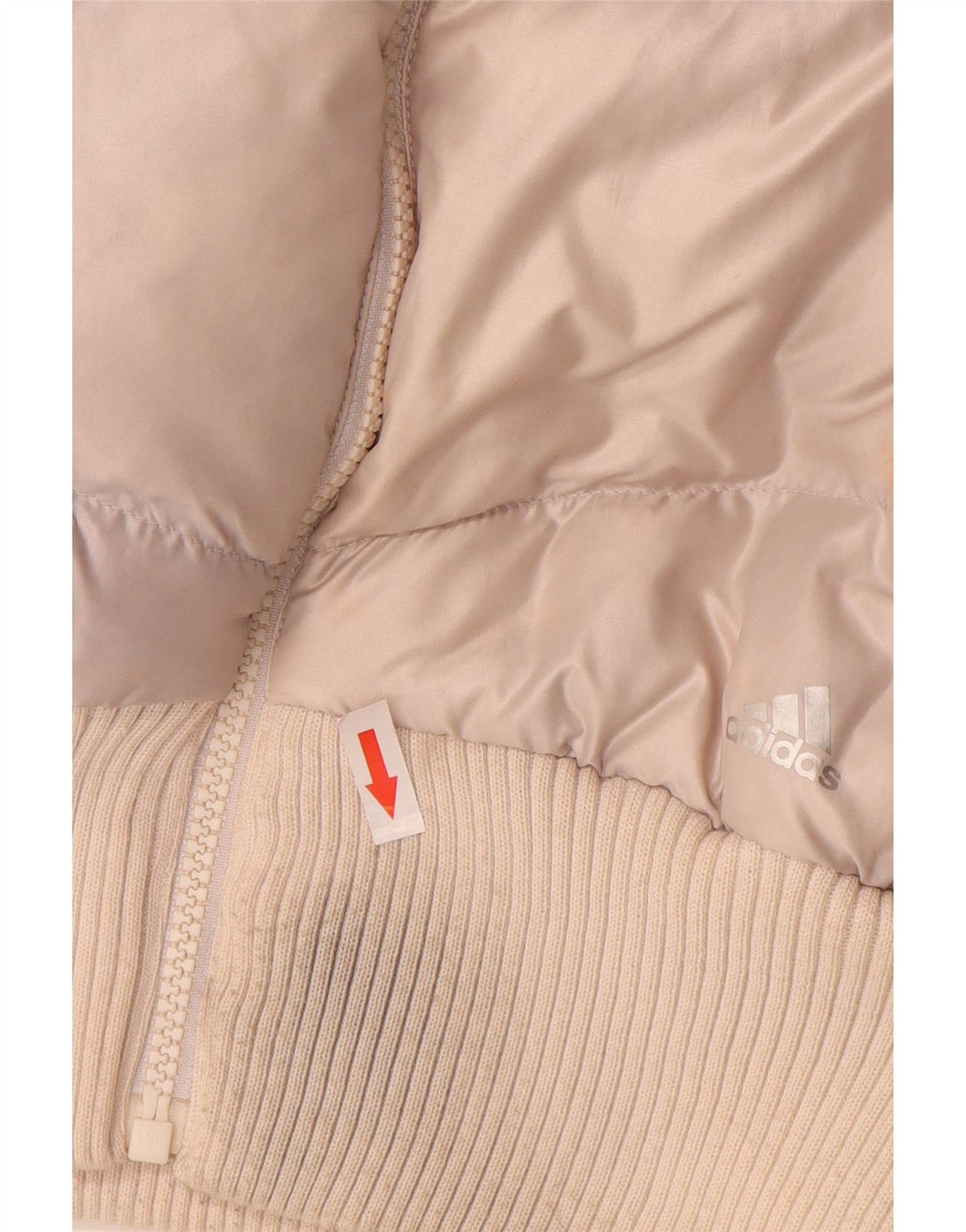 Adidas Veste rembourrée pour femme UK 12 Nylon beige moyen
