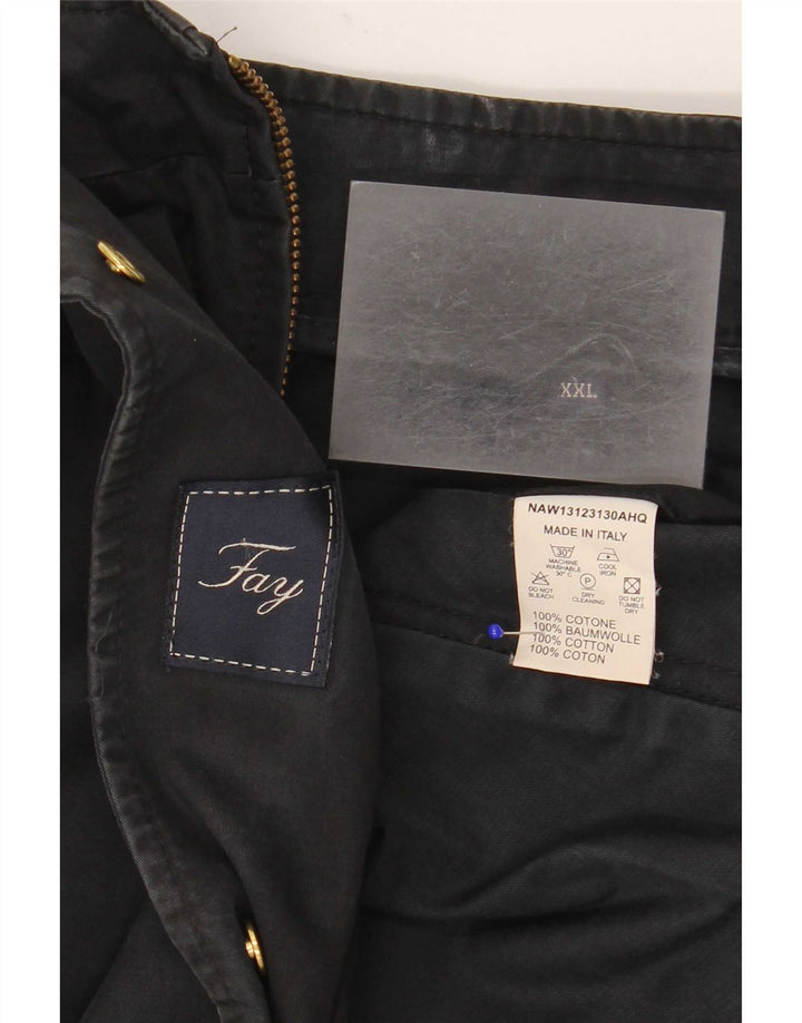 Fay Veste utilitaire pour femme UK 22 2XL Coton noir