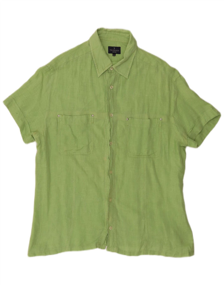 Trussardi Chemise à Manches Courtes Homme 2XL Vert