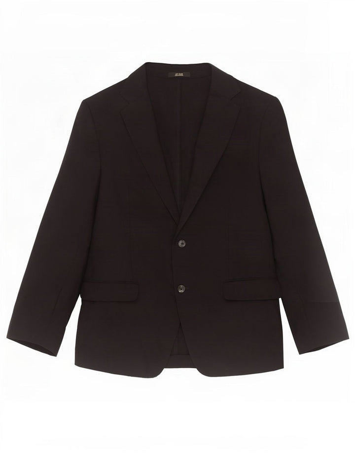 Massimo Dutti Veste blazer à 2 boutons pour homme EU 56 XL Laine noire