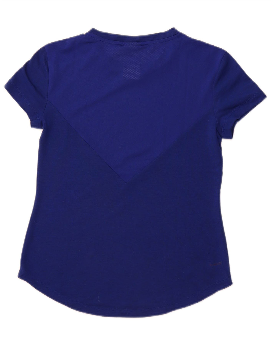 Adidas Womens Crop T-Shirt Top UK 8/10 Petit Bleu Marine Polyester