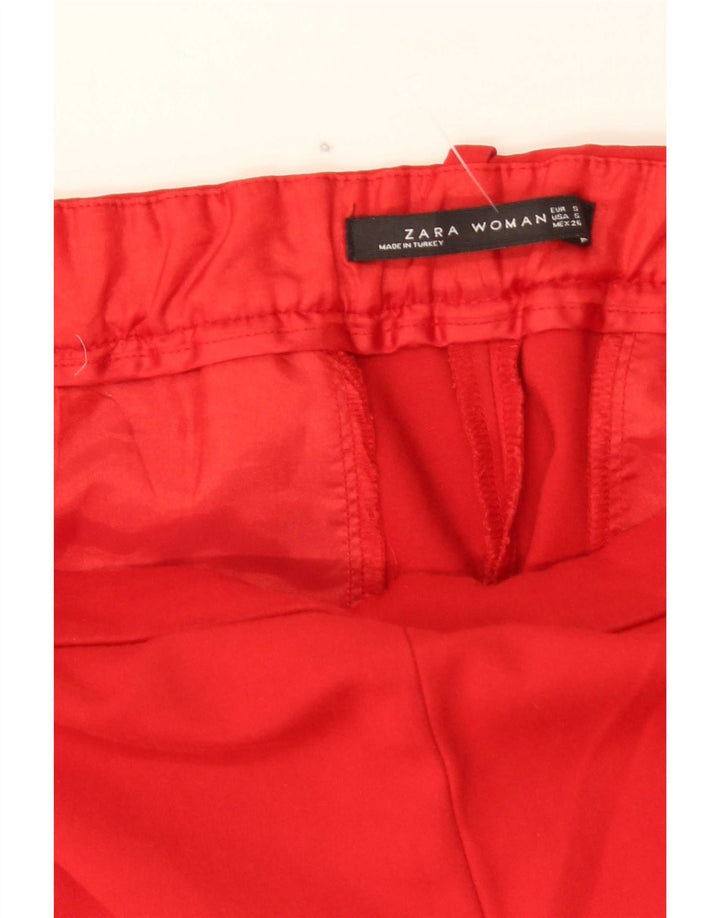 Zara Pantalon décontracté slim pour femme Petit W26 L26 Rouge
