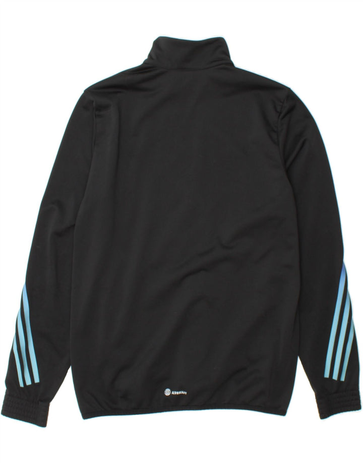 ADIDAS Boys Tracksuit Top Jacket 13-14 Years Black Polyester Vintage Adidas and Second-Hand Adidas from Messina Hembry 