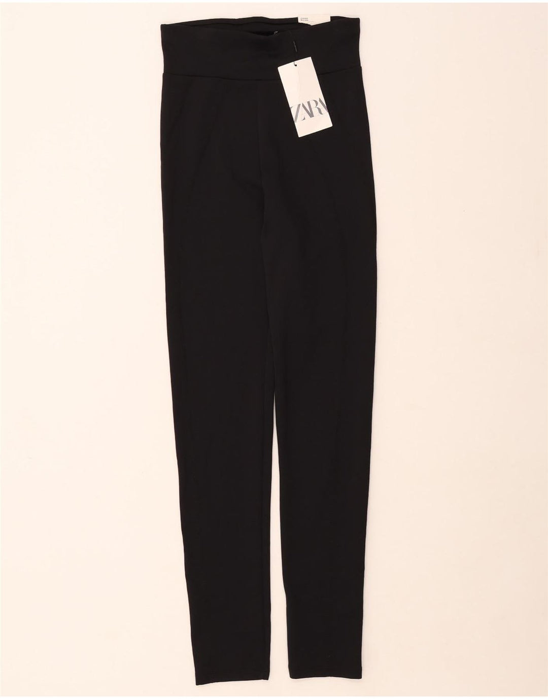 ZARA Womens Leggings UK 12 Medium Black Polyester