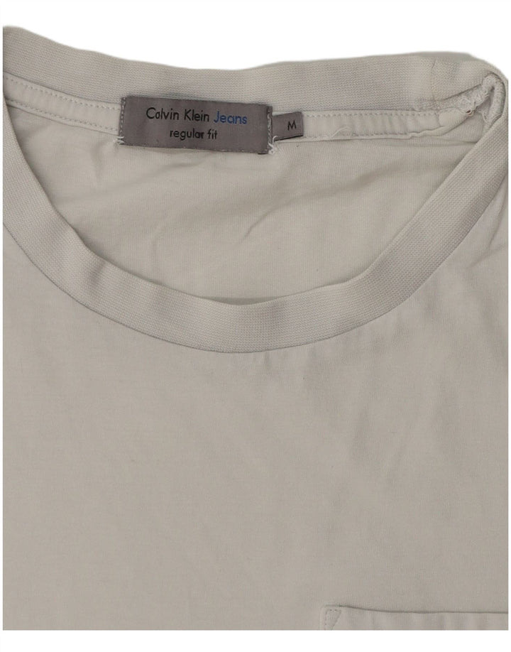 Calvin Klein Jeans T-Shirt Regular Fit Graphique Homme Blanc Moyen