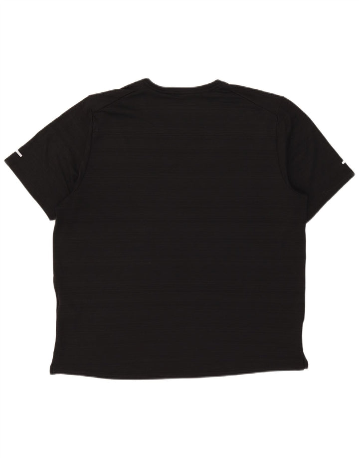 Nike T-shirt Dri Fit pour homme en polyester à fines rayures noires