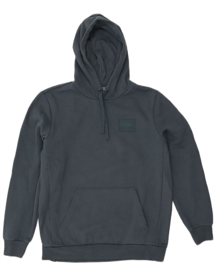 Puma Pull à capuche homme gris moyen coton