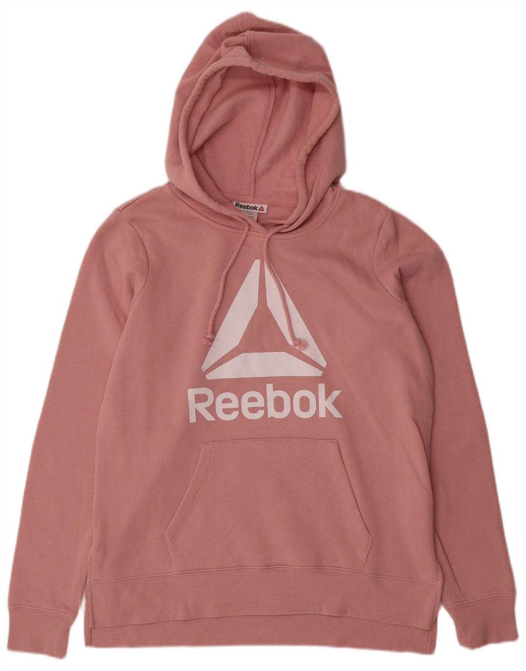 REEBOK Pull à capuche graphique pour femme UK 44 Coton rose moyen