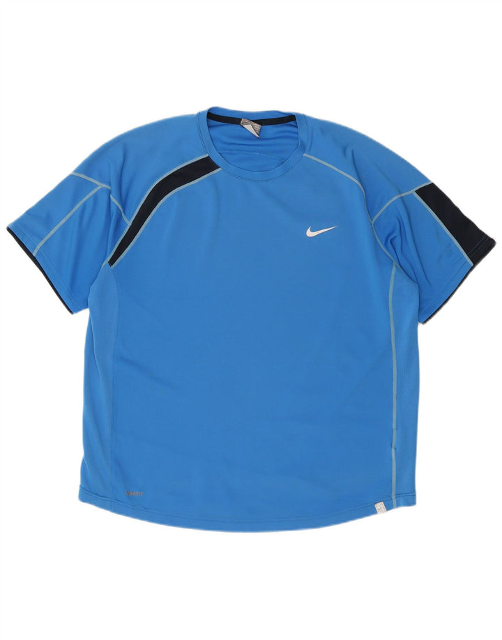 NIKE T-Shirt Homme Top XL Bleu Colorblock